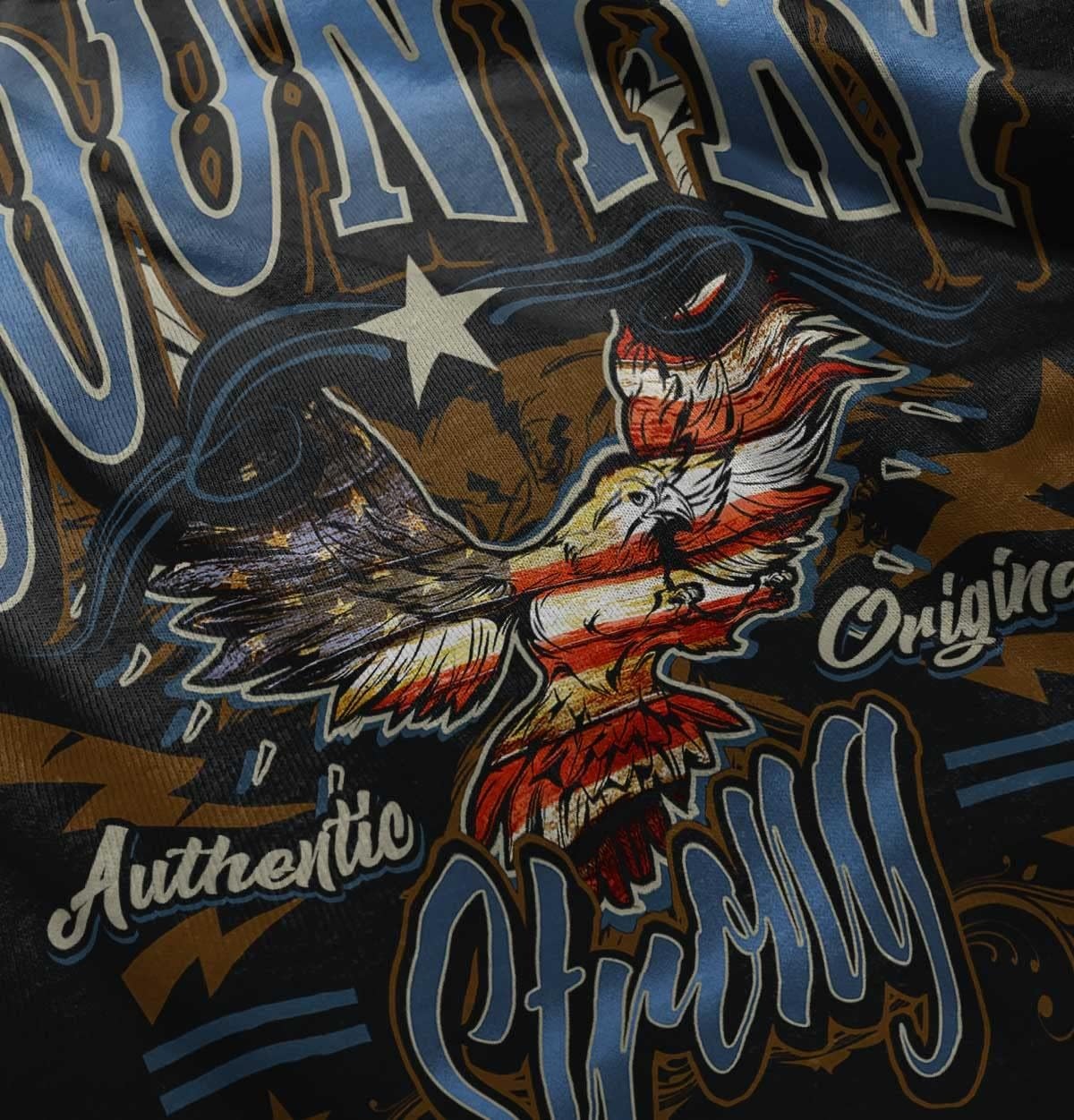 image:imageAmerican Flag Bald Eagle Western Toddler Boy Girl T ShirtBlack