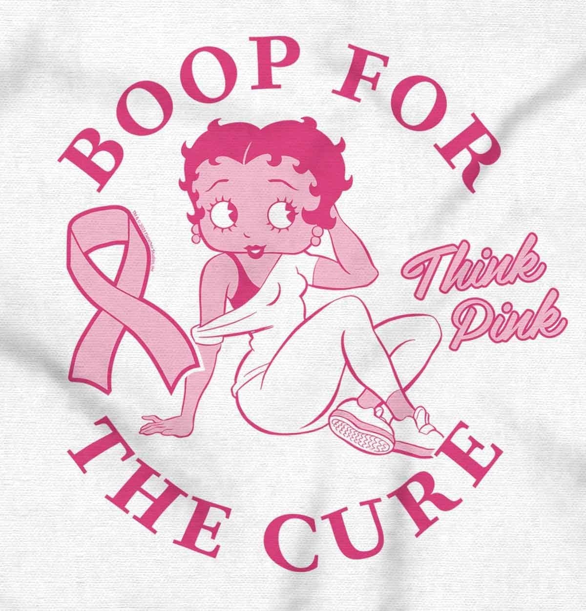 image:imageBreast Cancer Betty Boop for The Cure Womens Slim Fit Graphic TeeWhite