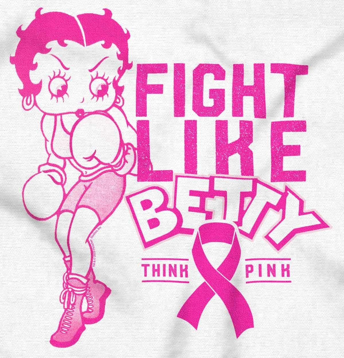 image:imageBreast Cancer Fight Like Betty Boop Hoodie Sweatshirt WomenWhite