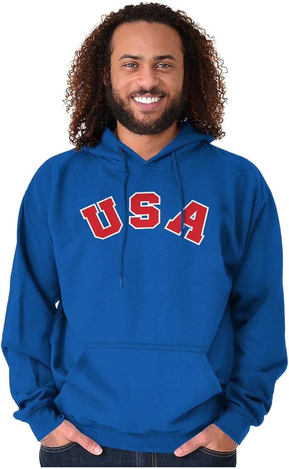 image:imageBrisco Brands USA United States Patriotic 4th July Hoodie Sweatshirt Women MenRoyal
