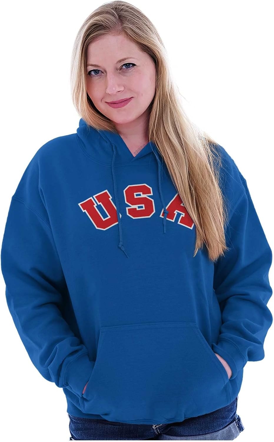 image:imageBrisco Brands USA United States Patriotic 4th July Hoodie Sweatshirt Women MenRoyal