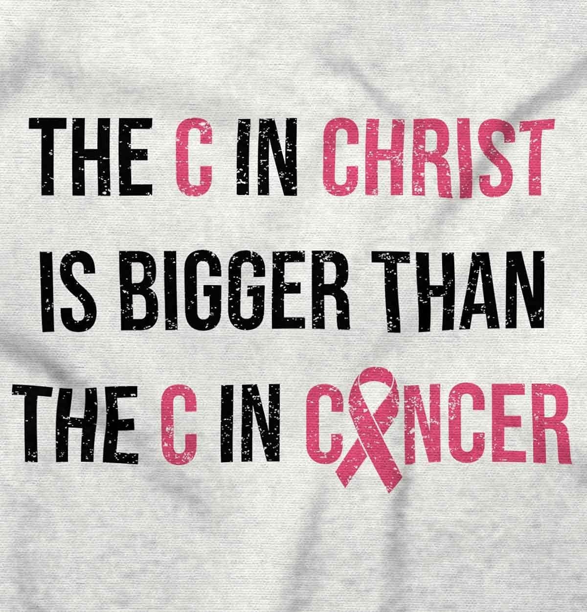 image:imageChristian Pink Ribbon Breast Cancer Womens Graphic T Shirt TeesWhite