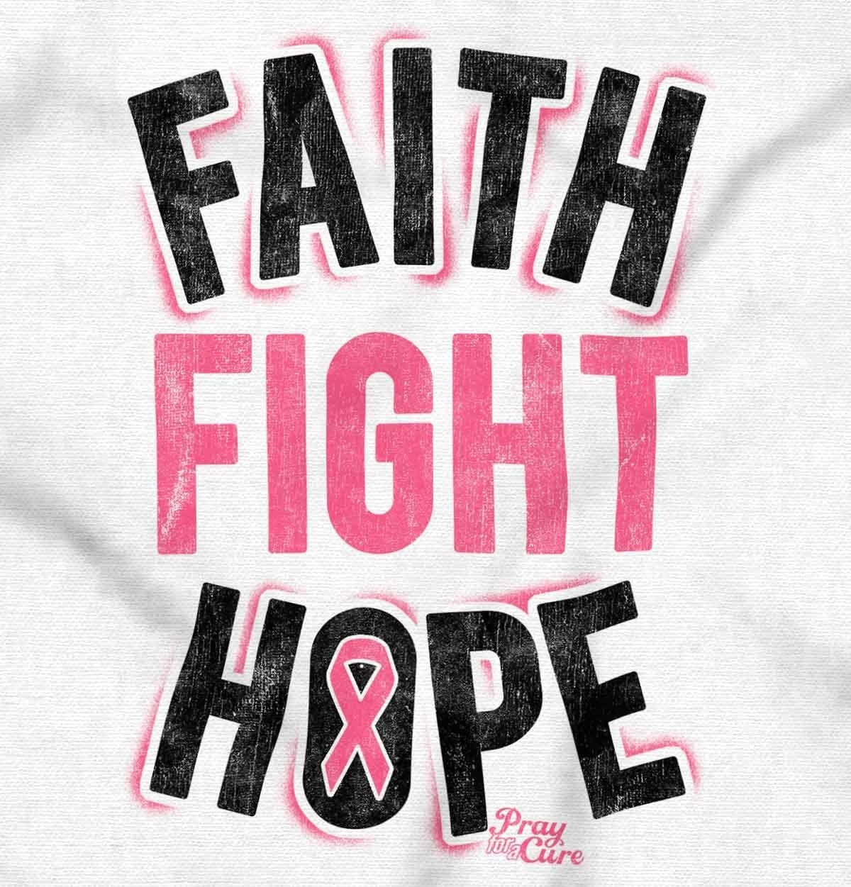 image:imageClassic Teaze Faith Fight Hope Breast Cancer Aware Hoodie Sweatshirt WomenWhite