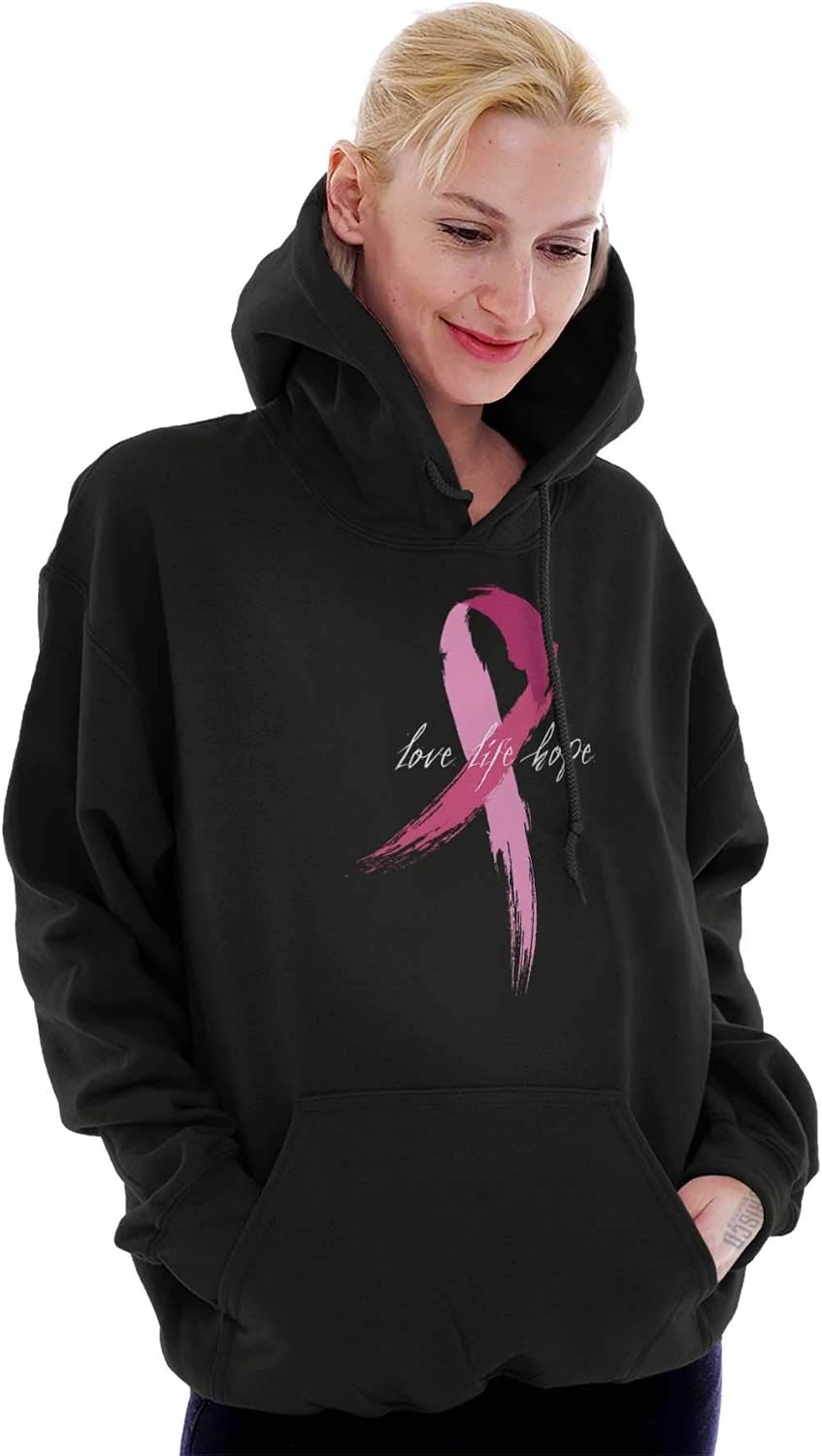 image:imageLove Life Hope Breast Cancer Aware Hoodie Sweatshirt WomenBlack