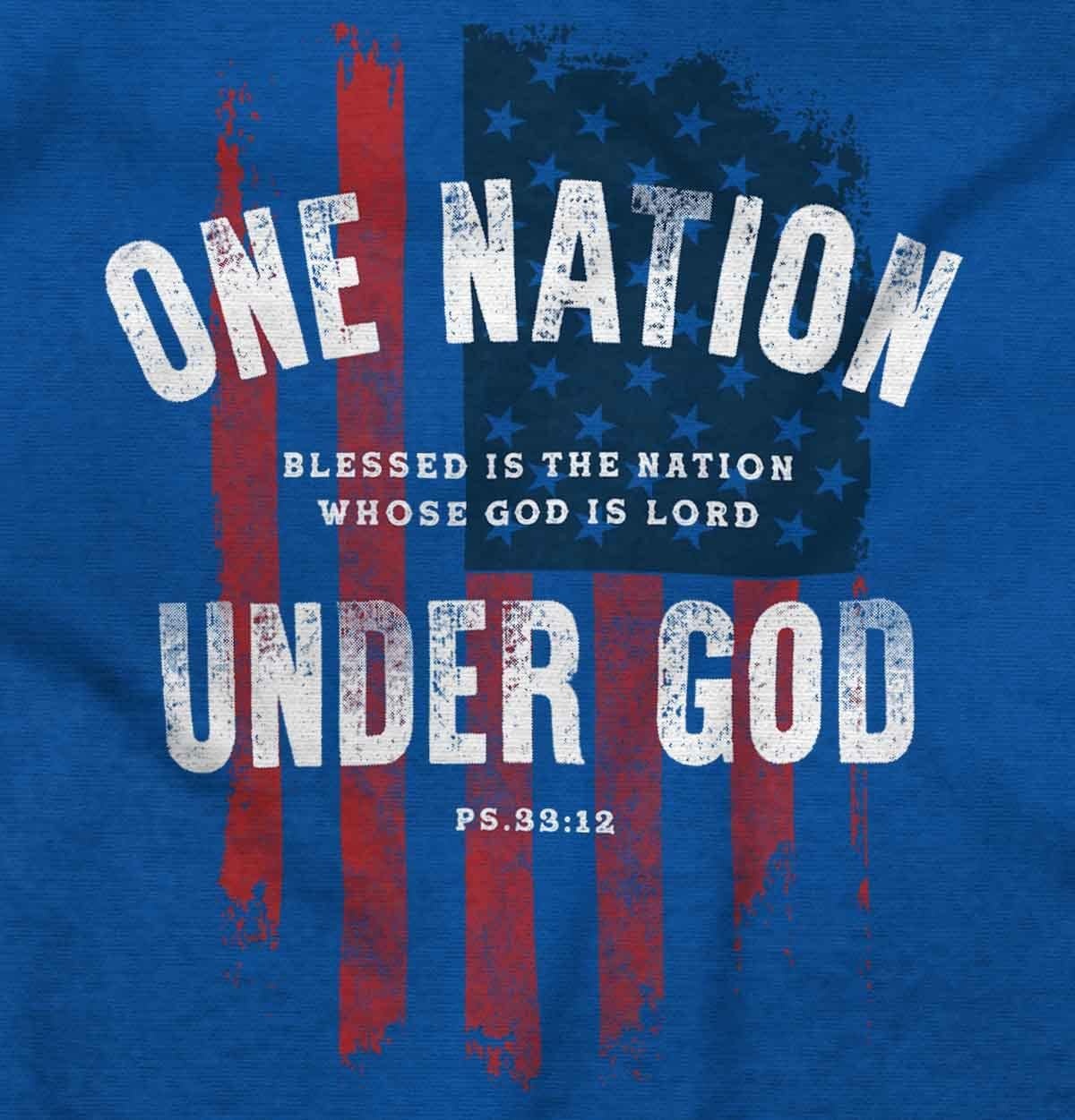 image:imageOne Nation Under God Blessed USA Flag Hoodie Sweatshirt Women MenRoyal