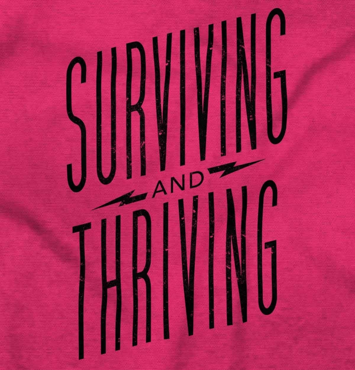 image:imageSurviving and Thriving Breast Cancer Womens Graphic T Shirt Tees Heliconia