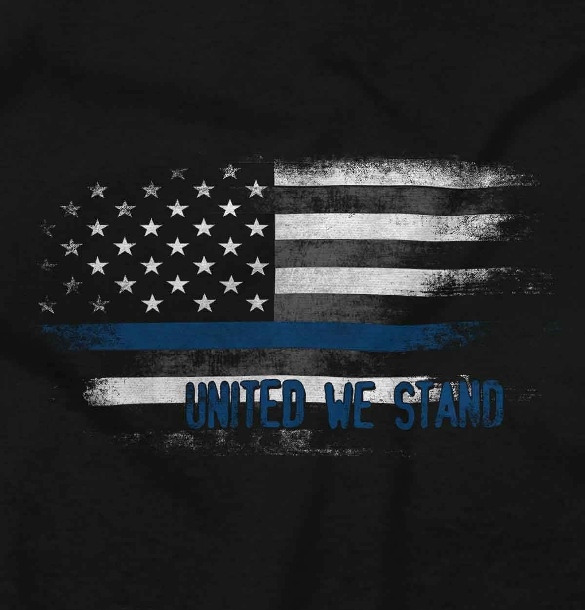 image:imageUnited We Stand Blue Live Matter Flag Long Sleeve Tshirt Men WomenBlack