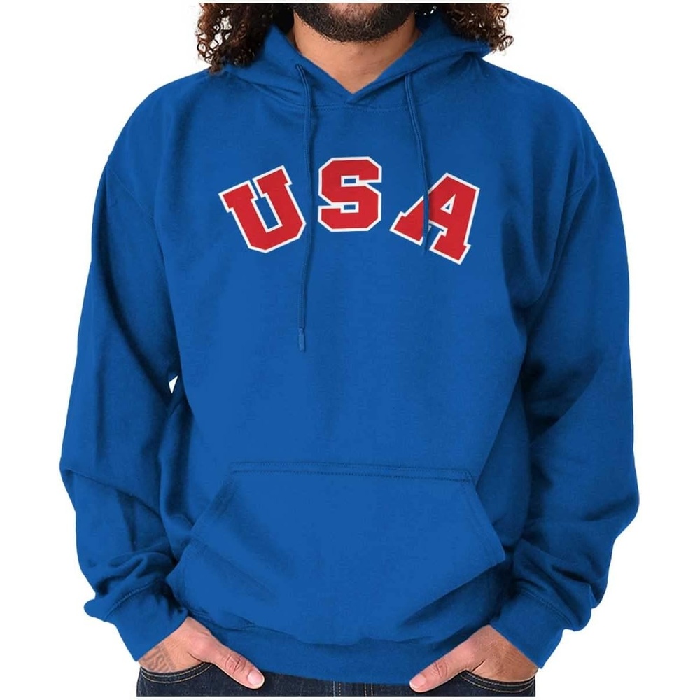 image:imageBrisco Brands USA United States Patriotic 4th July Hoodie Sweatshirt Women MenRoyal