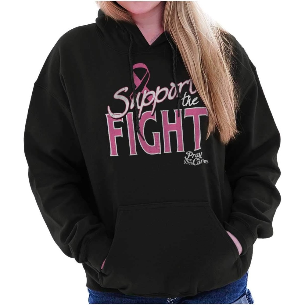 image:imageClassic Teaze Support The Fight Breast Cancer Aware Hoodie Sweatshirt WomenBlack