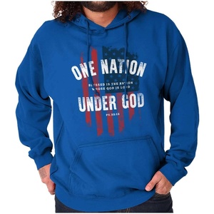 One Nation Under God Blessed USA Flag Hoodie Sweatshirt Women Men(Royal)