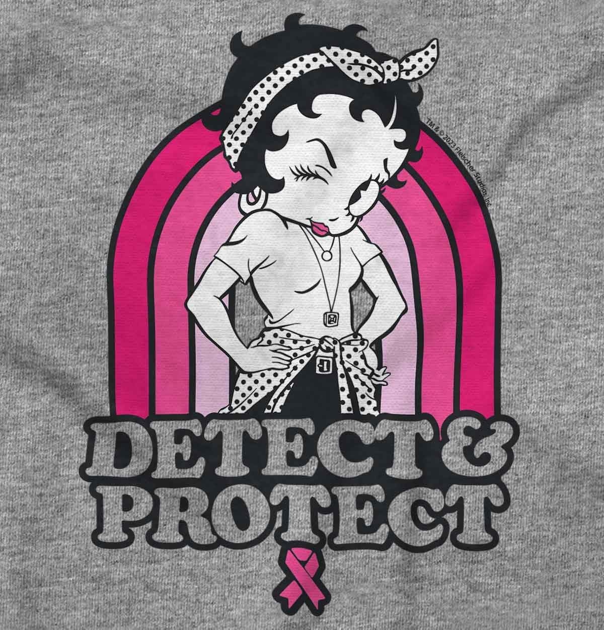 image:imageBetty Detect Protect Breast Cancer Women Crewneck SweatshirtSport Grey