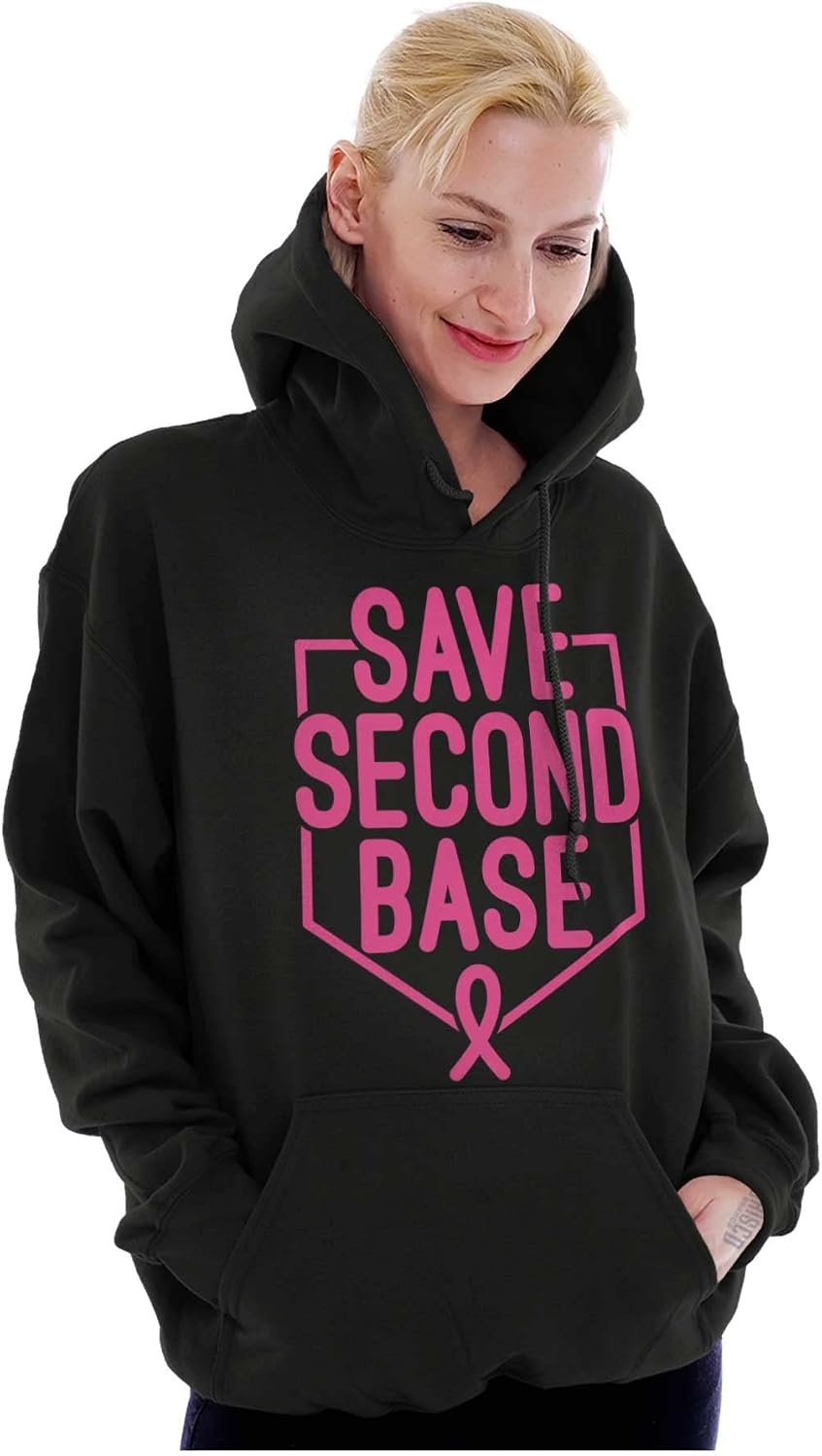 image:imageBreast Cancer Awareness Save Second Hoodie Sweatshirt Women MenBlack