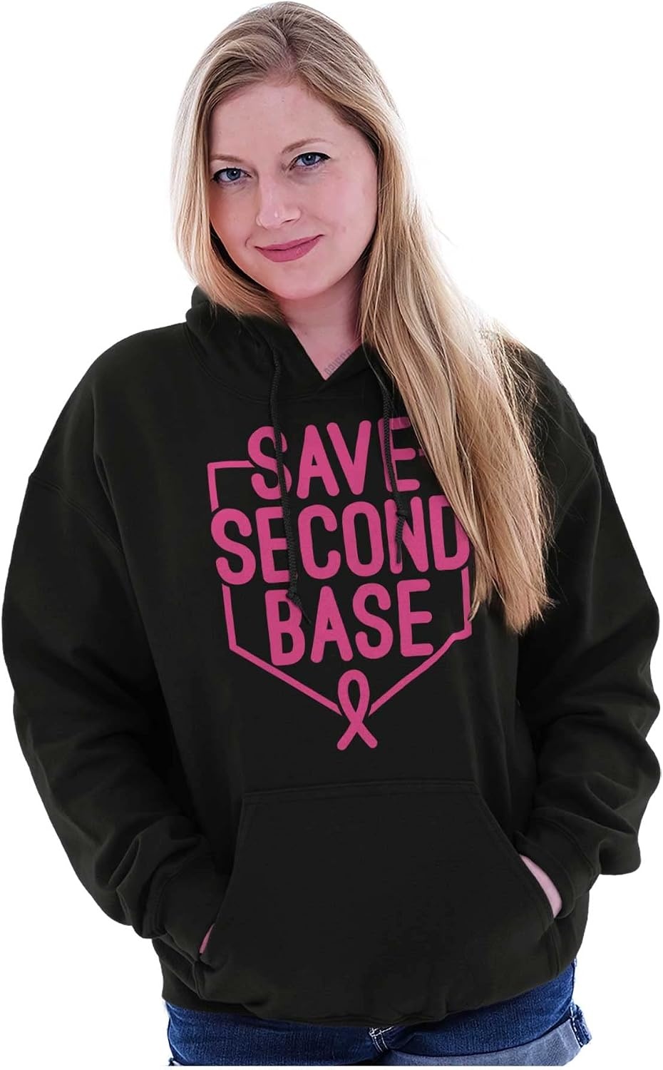 image:imageBreast Cancer Awareness Save Second Hoodie Sweatshirt Women MenBlack
