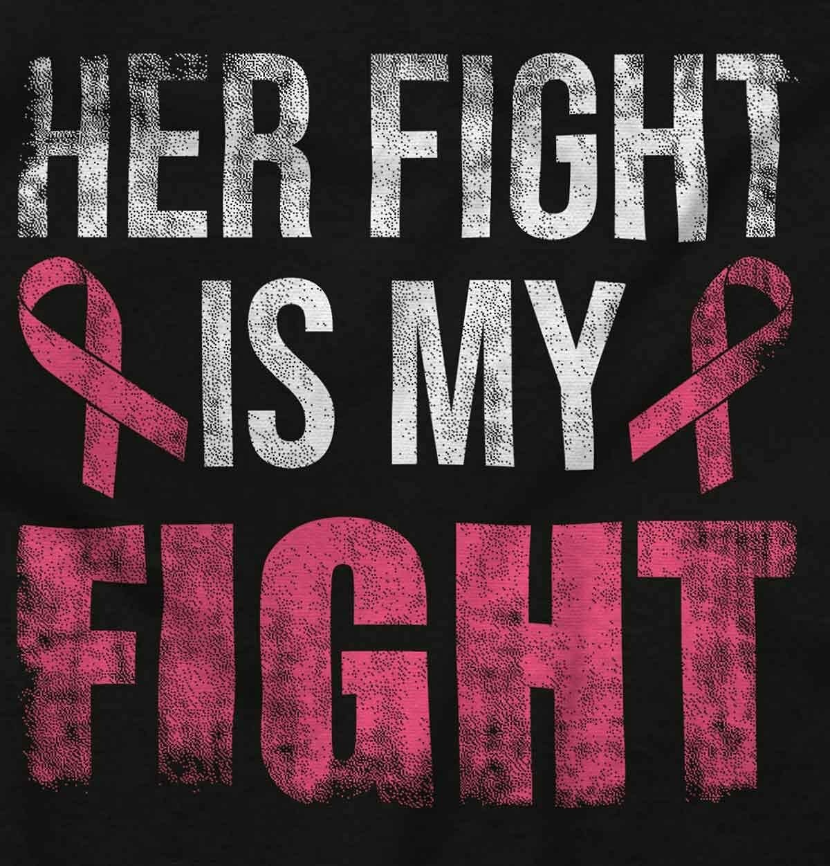 image:imageBreast Cancer Her Fight Pink Ribbon Graphic T Shirt Men or WomenBlack