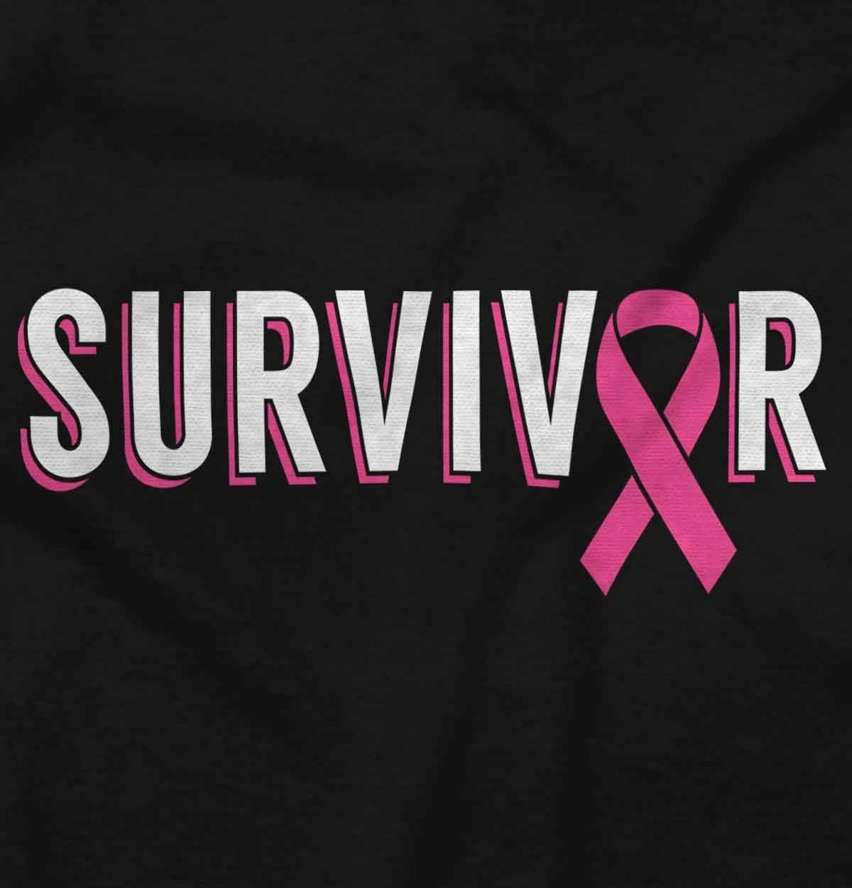 image:imageBreast Cancer Survivor Pink Ribbon Womens Slim Fit Graphic TeeBlack