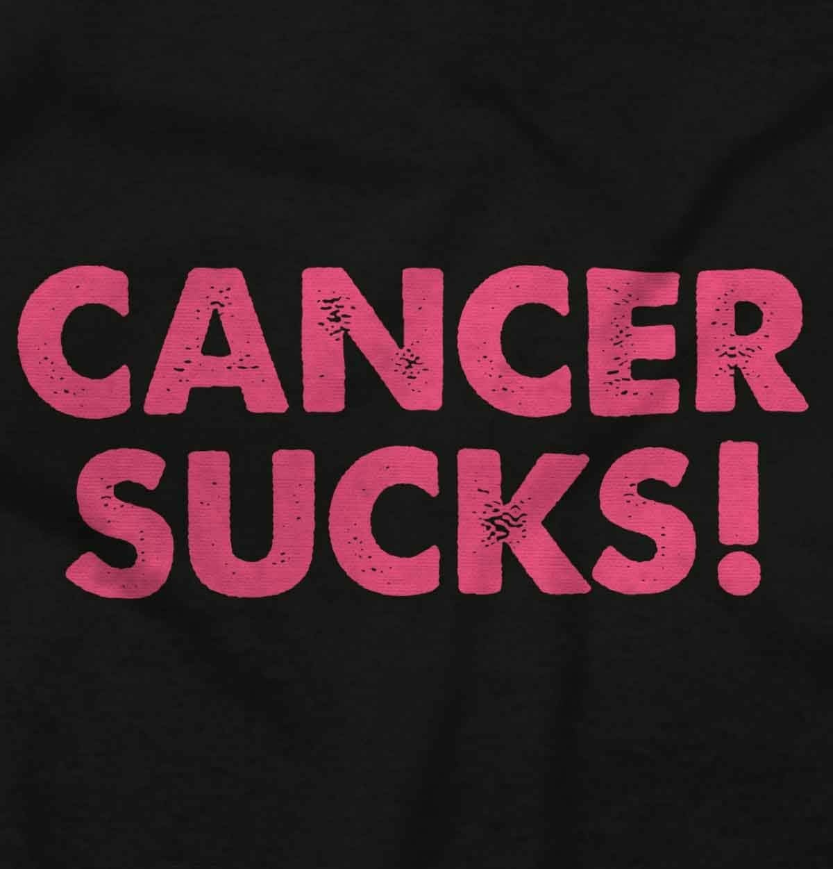 image:imageBrisco Brands Cancer Sucks Breast Awareness Quote Womens Slim Fit Graphic TeeBlack