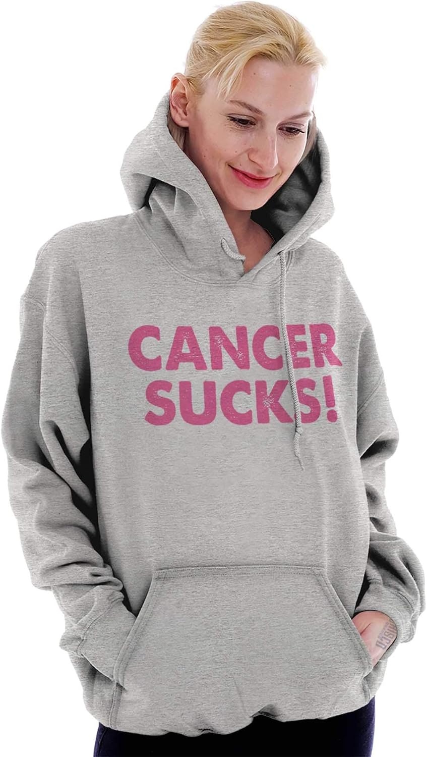 image:imageCancer Sucks Breast Aware Hoodie Sweatshirt WomenSport Grey