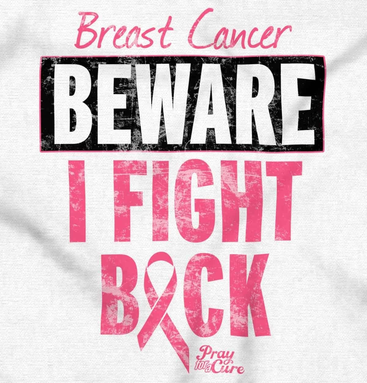 image:imageClassic Teaze Beware Fight Back Breast Cancer Pink Women Crewneck SweatshirtWhite