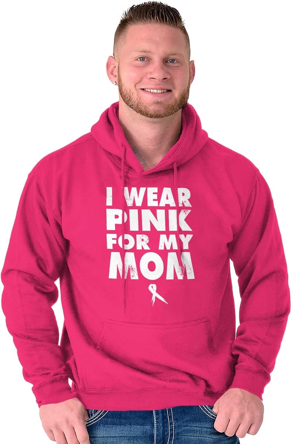 image:imageClassic Teaze I Wear Pink For My Mom Breast Cancer Hoodie Sweatshirt Women
