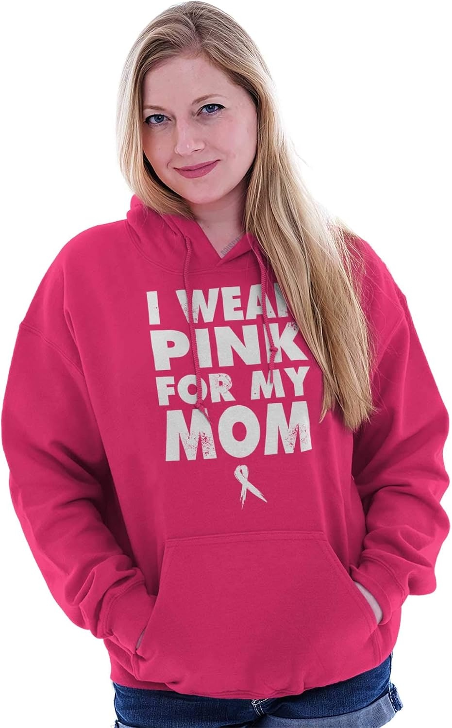 image:imageClassic Teaze I Wear Pink For My Mom Breast Cancer Hoodie Sweatshirt Women