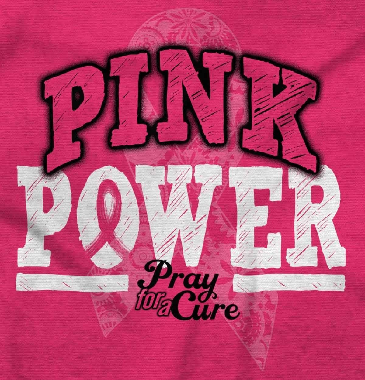 image:imageClassic Teaze Pink Power Breast Cancer Awareness Womens Graphic T Shirt Tees