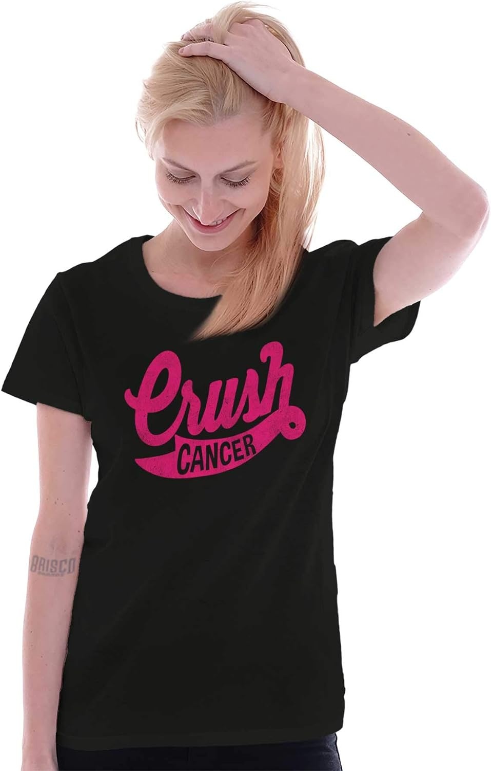 image:imageCool Crush Breast Cancer Awareness Womens Slim Fit Graphic TeeBlack