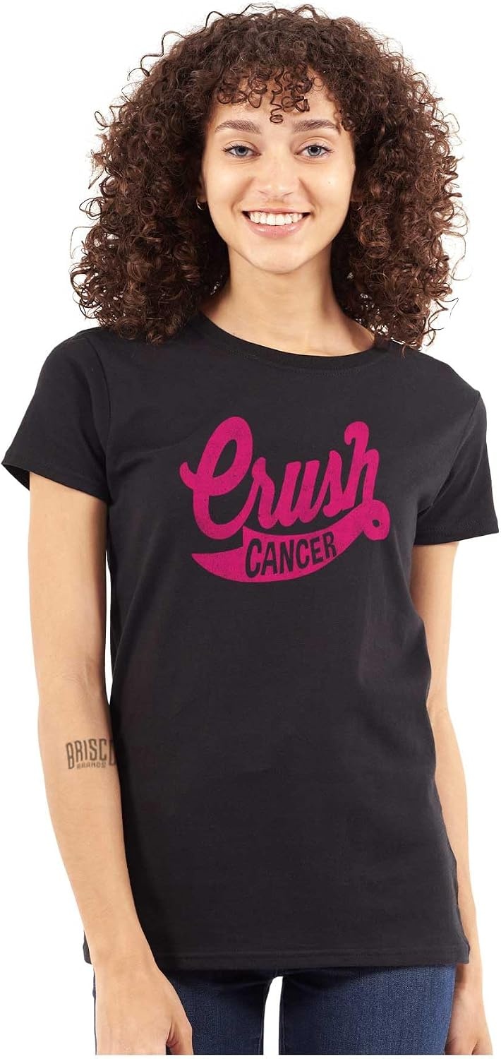 image:imageCool Crush Breast Cancer Awareness Womens Slim Fit Graphic TeeBlack