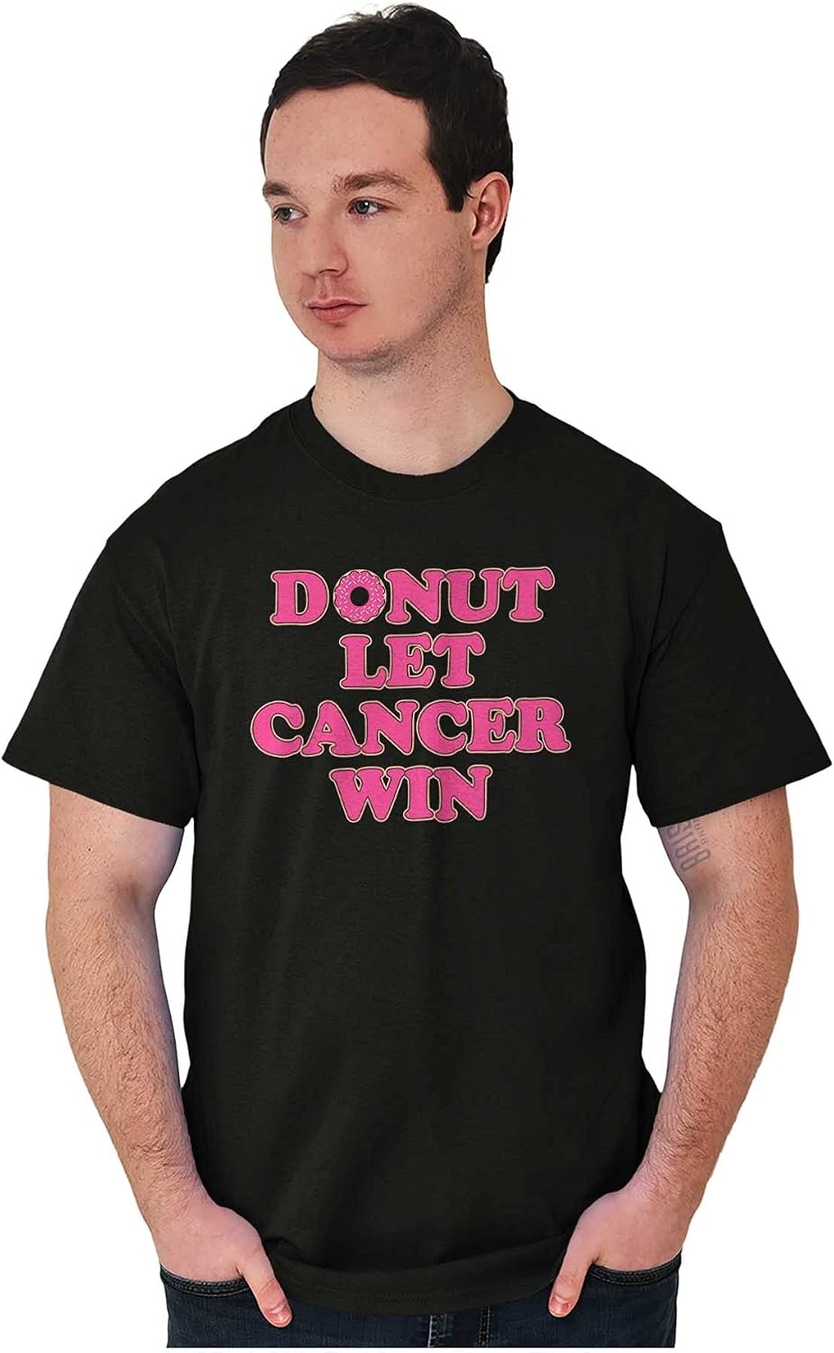 image:imageDonut Let Breast Cancer Win Womens Graphic T Shirt TeesBlack
