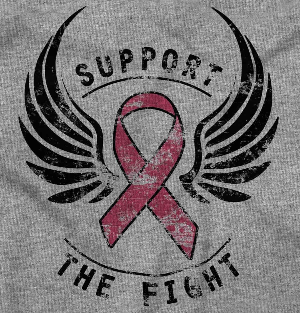 image:imageSupport The Fight Breast Cancer Pink Women Crewneck SweatshirtSport Grey
