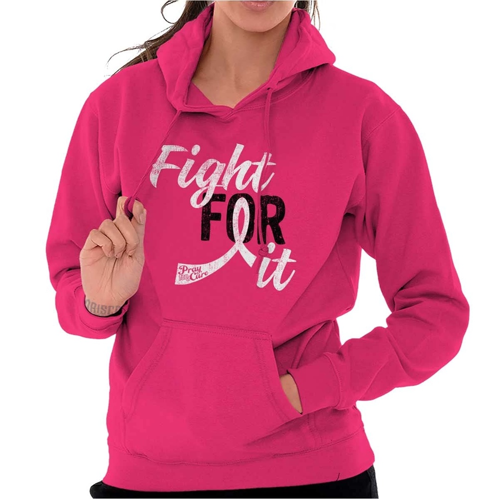 image:imageClassic Teaze Fight For It Breast Cancer Aware Pink Hoodie Sweatshirt Women