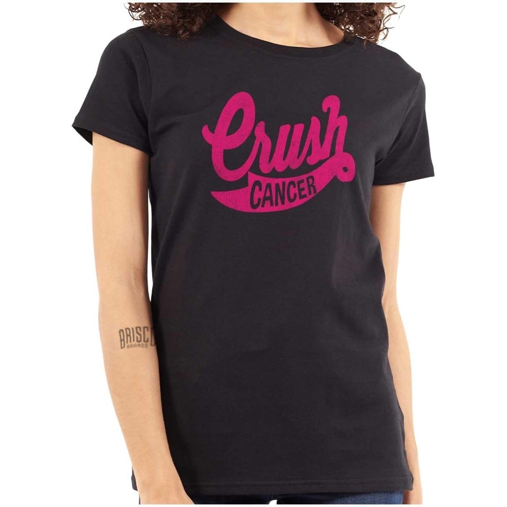image:imageCool Crush Breast Cancer Awareness Womens Slim Fit Graphic TeeBlack