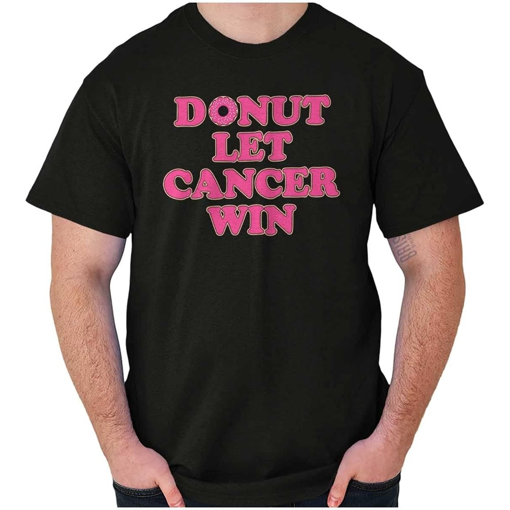 image:imageDonut Let Breast Cancer Win Womens Graphic T Shirt TeesBlack