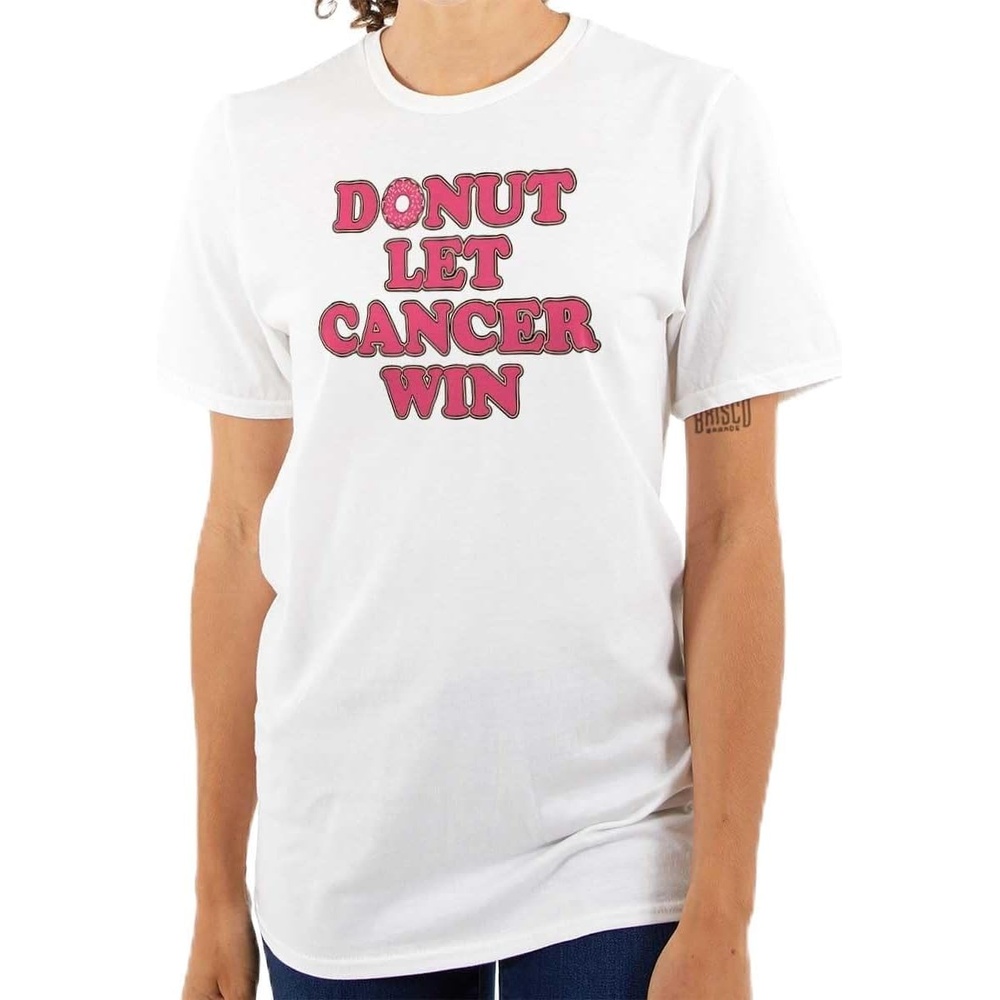 image:imageDonut Let Breast Cancer Win Womens Graphic T Shirt TeesWhite