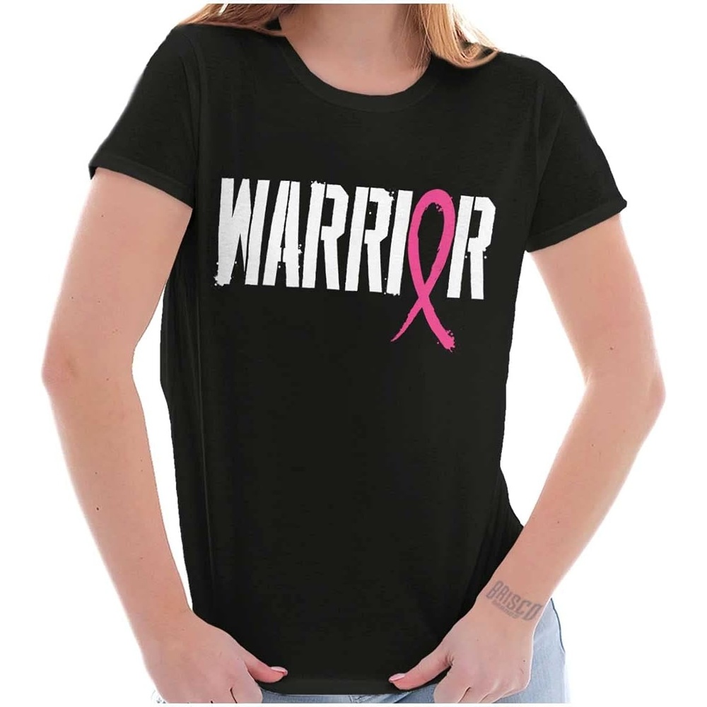 image:imageWarrior Breast Cancer Awareness BCA Womens Slim Fit Graphic TeeBlack