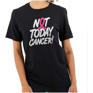 Not Today Breast Cancer Awareness BCA Womens Graphic T Shirt Tees(Black)