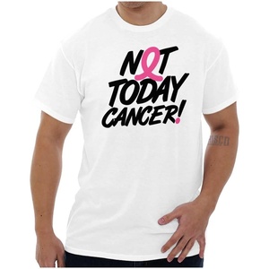 Not Today Breast Cancer Awareness BCA Womens Graphic T Shirt Tees(White)