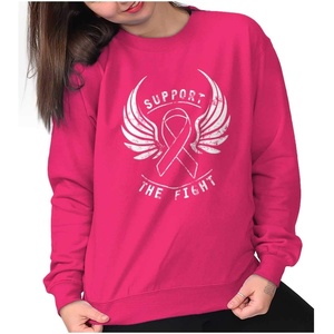 Support The Fight Breast Cancer Pink Women Crewneck Sweatshirt