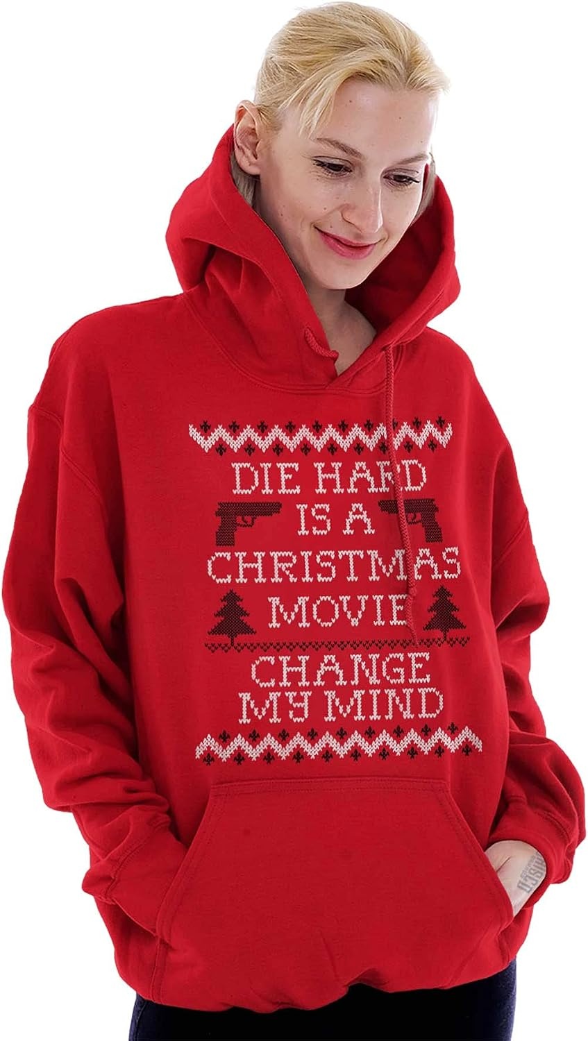 image:imageBrisco Brands Christmas Movie Change My Mind Hoodie Sweatshirt Women MenRed