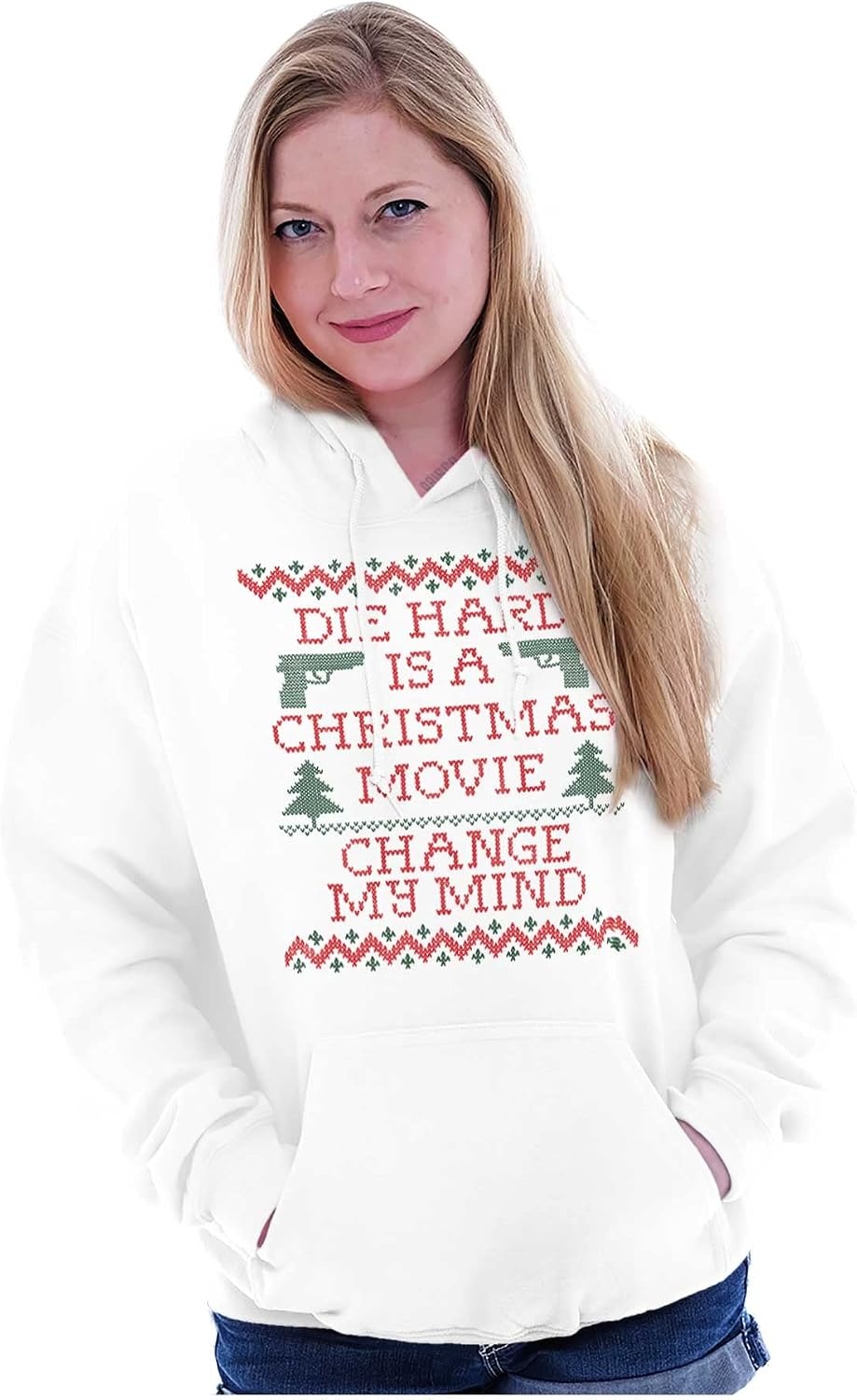 image:imageBrisco Brands Christmas Movie Change My Mind Hoodie Sweatshirt Women MenWhite