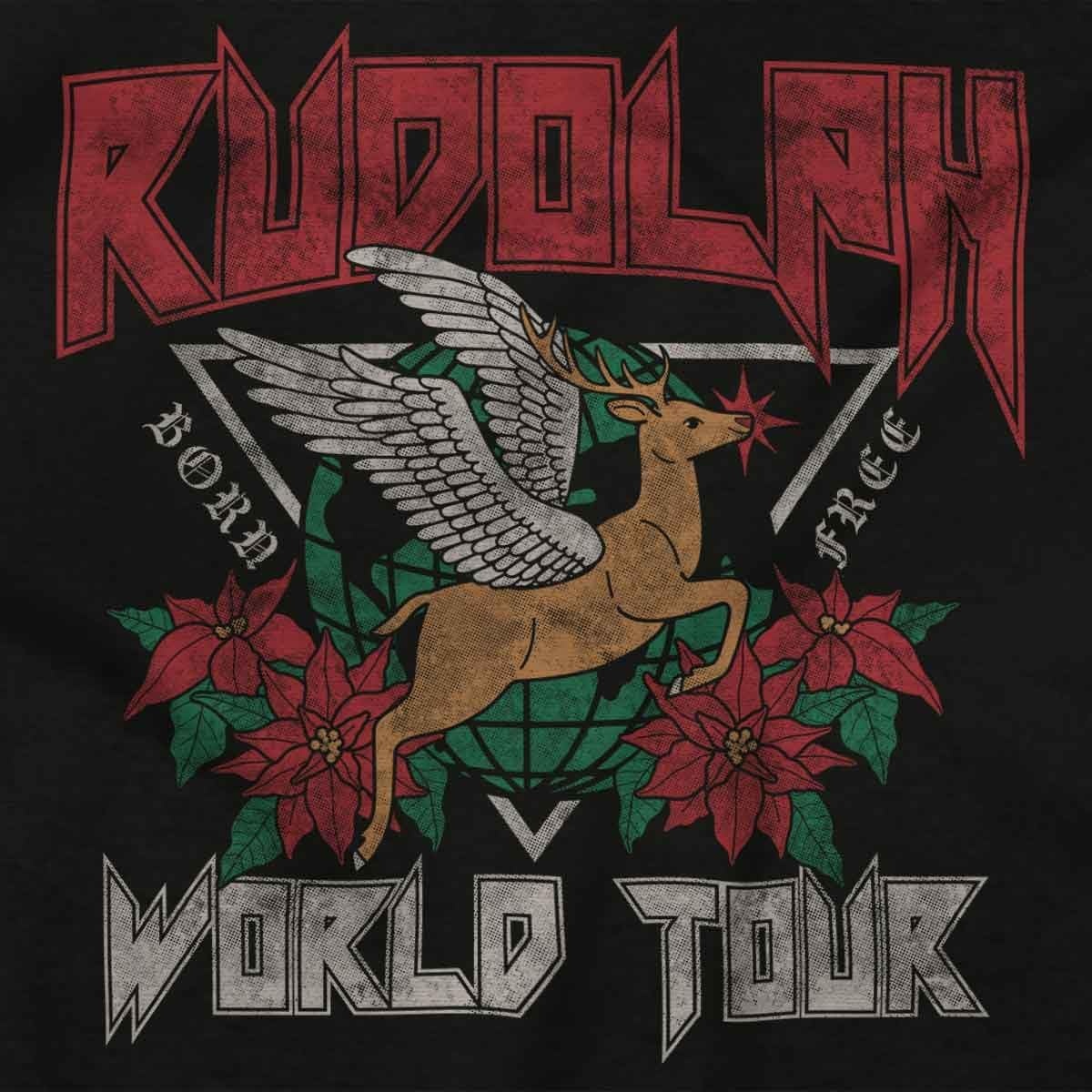 image:imageBrisco Brands Christmas Rudolph Xmas World Tour Graphic T Shirt Men or WomenBlack