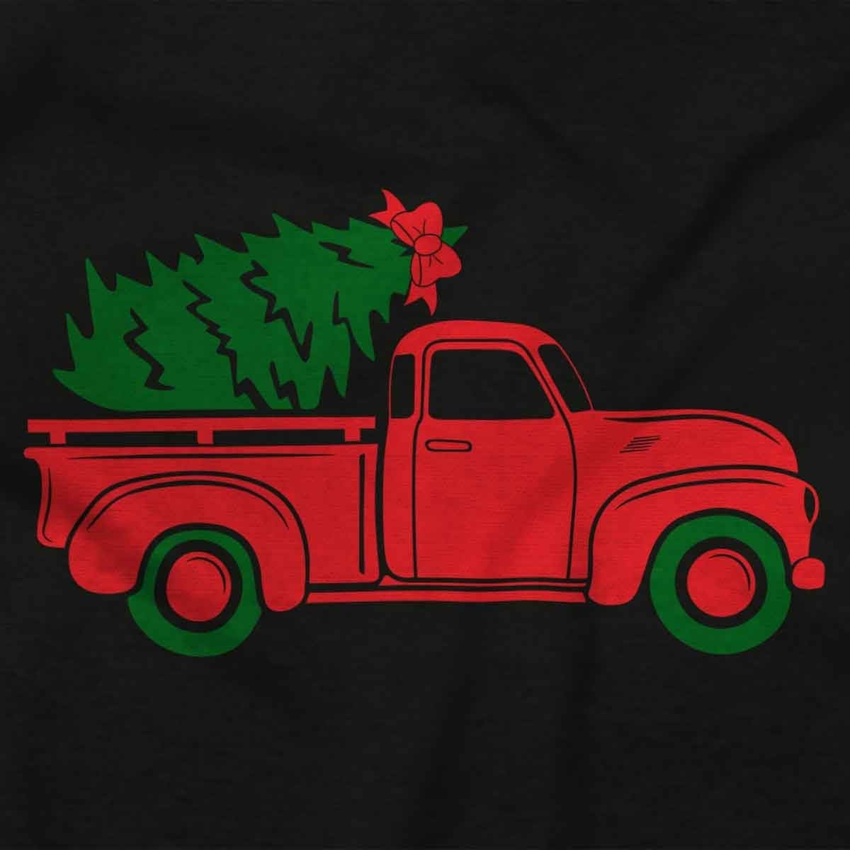image:imageBrisco Brands Christmas Tree Xmas Pick Up Truck Sweatshirt for Men or WomenBlack