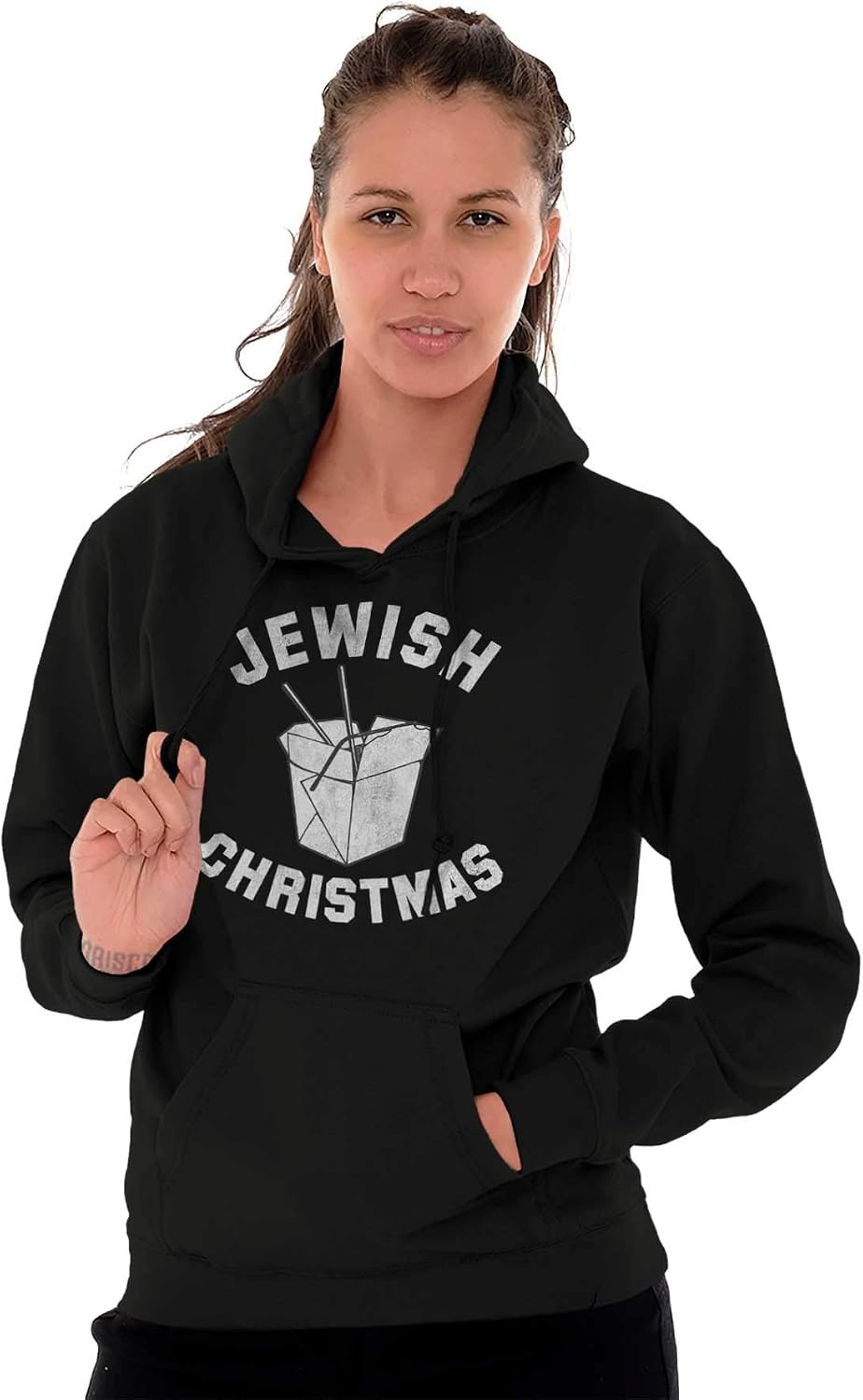 image:imageBrisco Brands Jewish Christmas Chinese Takeout Hoodie Sweatshirt Women MenBlack