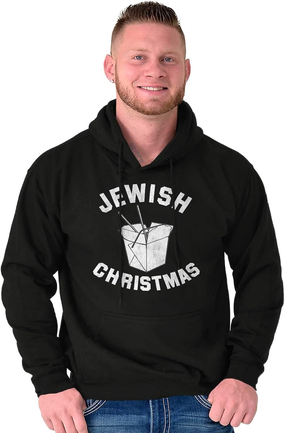 image:imageBrisco Brands Jewish Christmas Chinese Takeout Hoodie Sweatshirt Women MenBlack