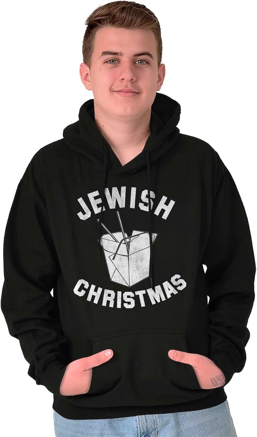 image:imageBrisco Brands Jewish Christmas Chinese Takeout Hoodie Sweatshirt Women MenBlack