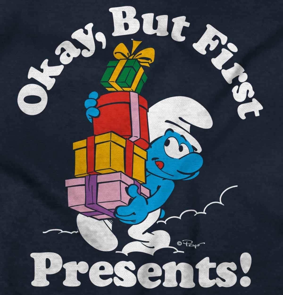 image:imageBrisco Brands Smurfs Cartoon Crewneck T Shirts Boy GirlNavy