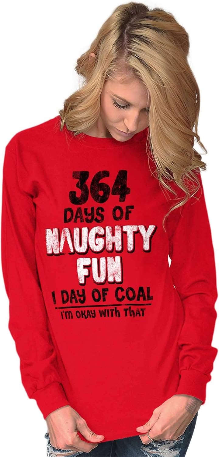 image:imageChristmas 364 Days Fun 1 Day of Coal Long Sleeve Tshirt Men WomenNaughty Fun