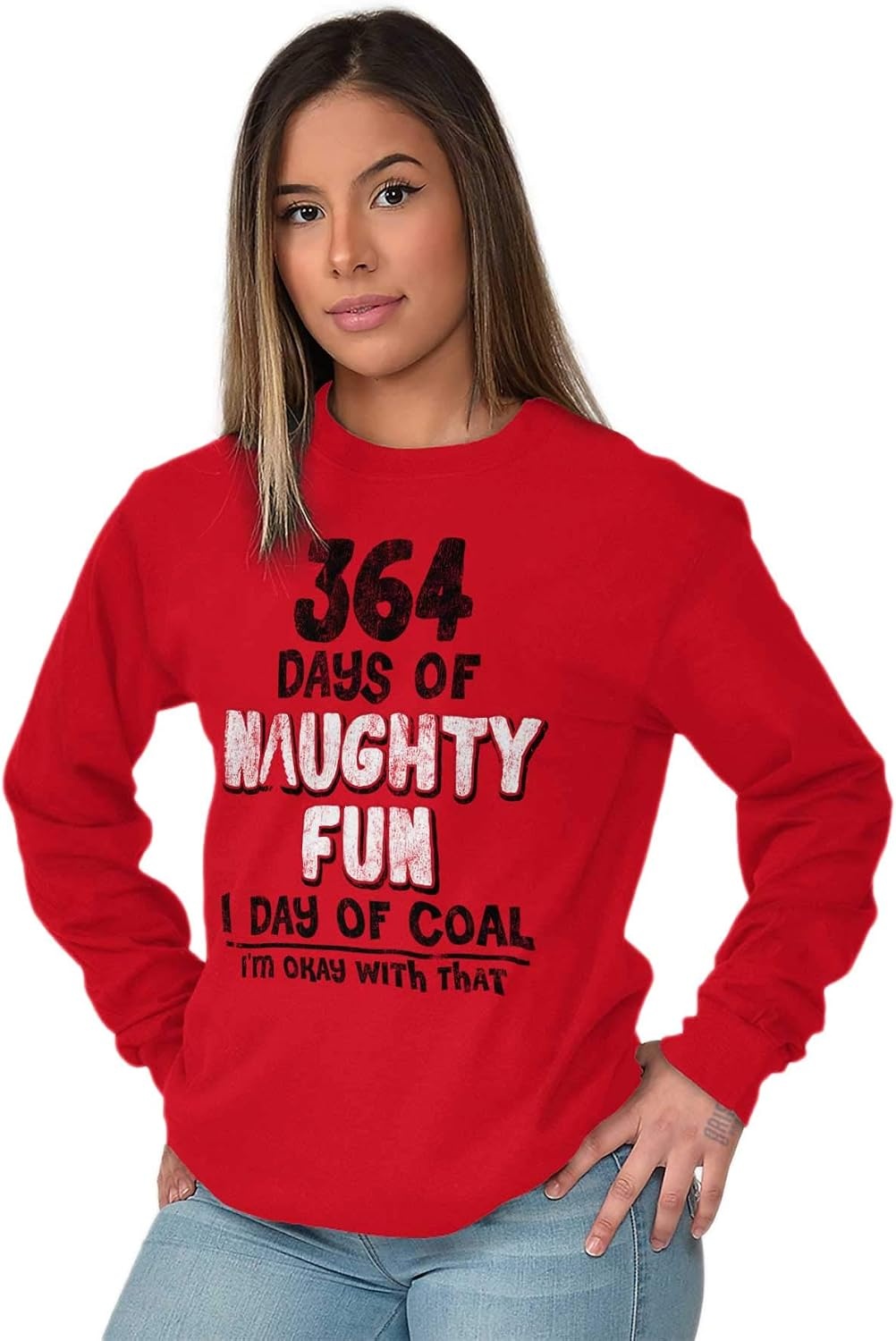 image:imageChristmas 364 Days Fun 1 Day of Coal Long Sleeve Tshirt Men WomenNaughty Fun