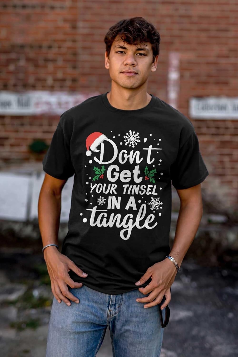 image:imageDont Get Your Tinsel in a Tangle Graphic T Shirt Men or WomenBlack