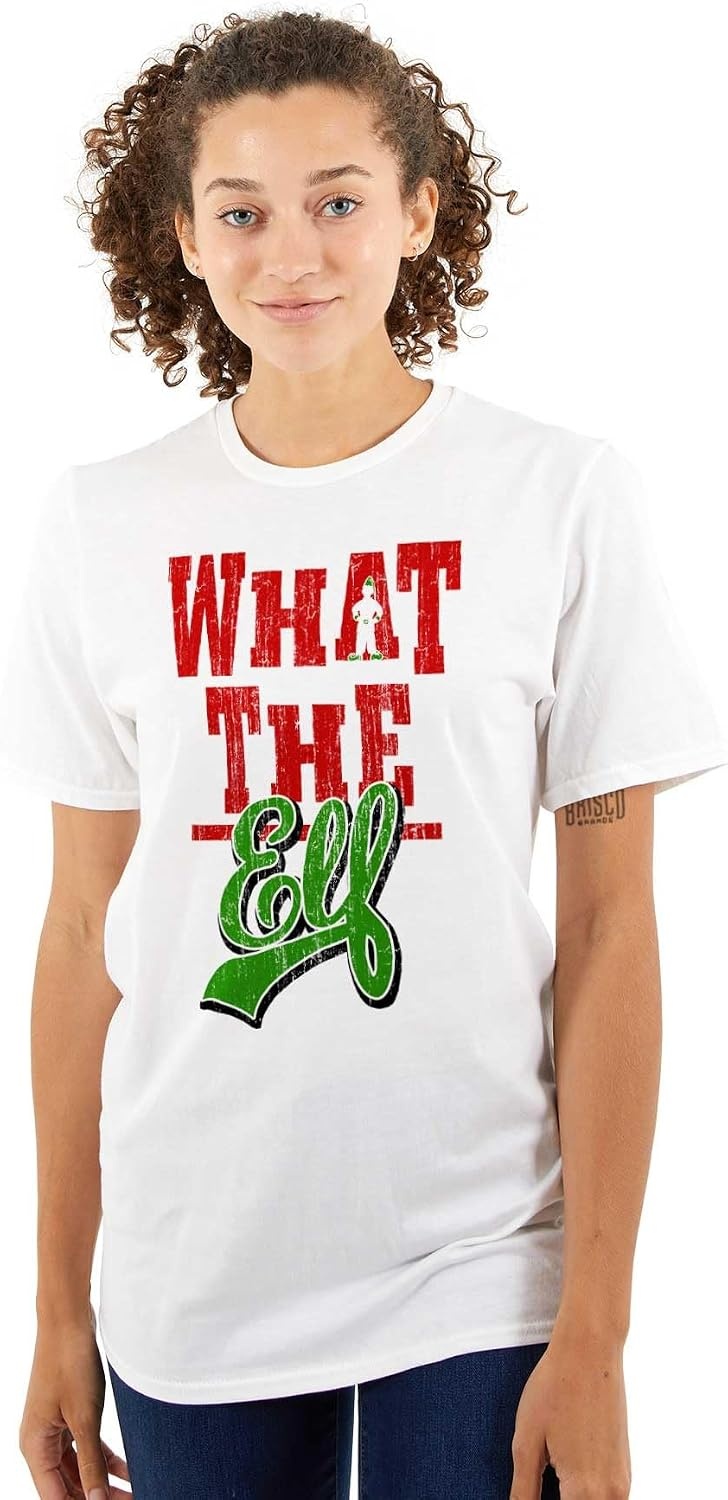 image:imageFunny Christmas What The Elf Xmas Graphic T Shirt Men or WomenWhite