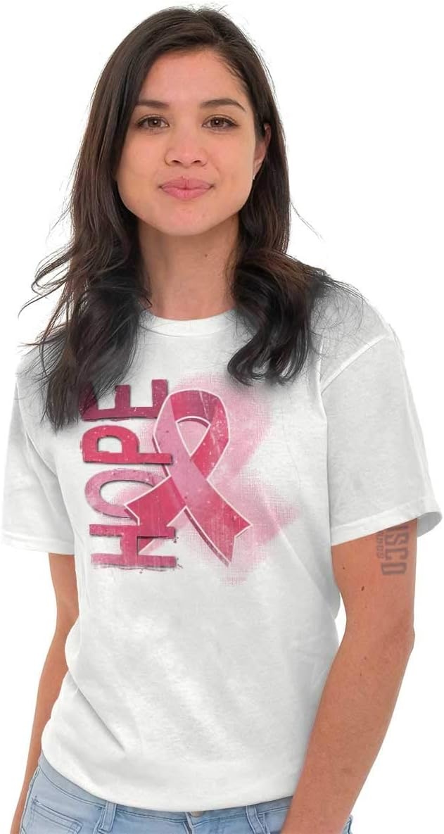 image:imageHope Breast Cancer Awareness Warrior Womens Graphic T Shirt TeesWhite
